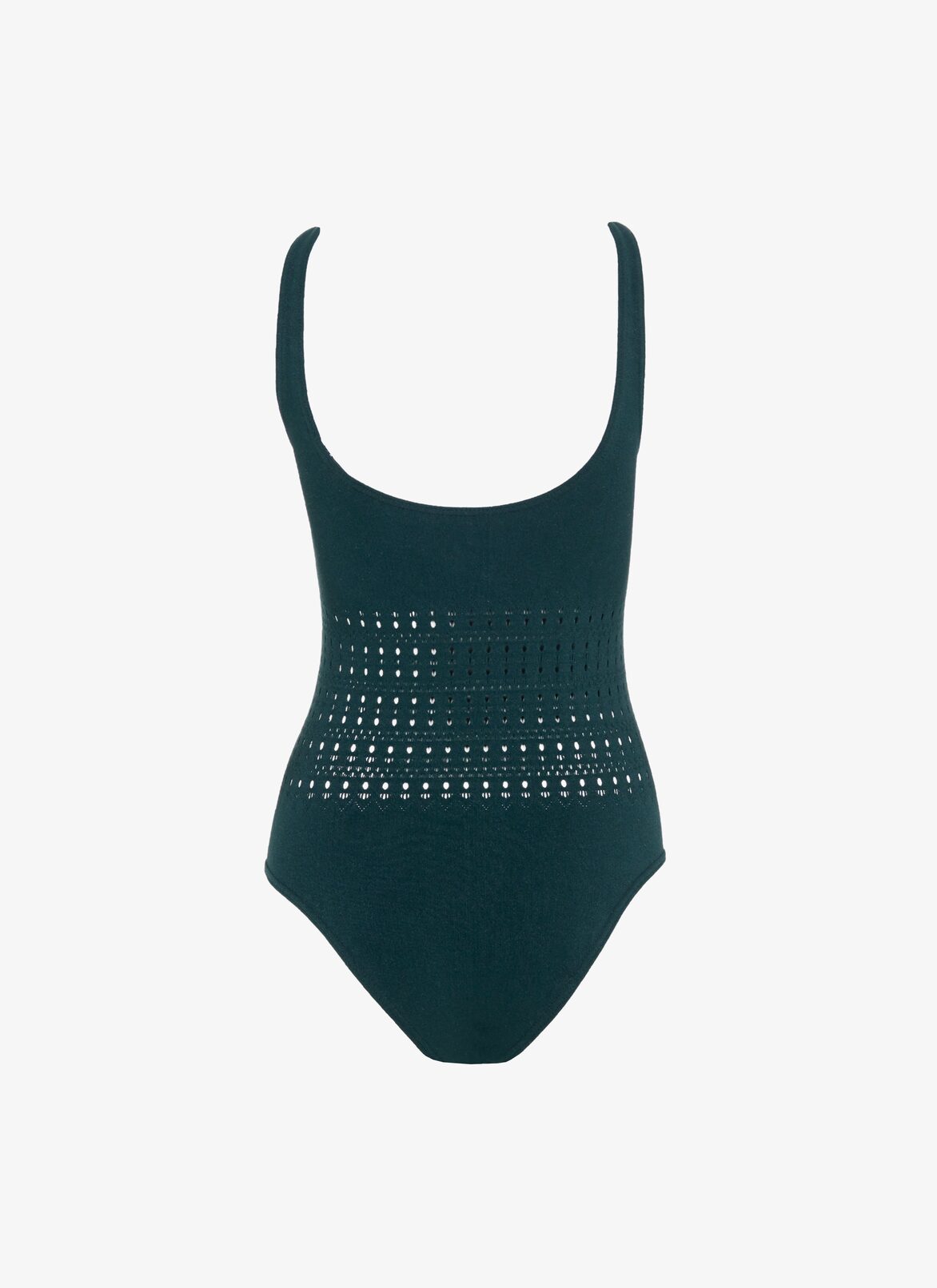 ONE-PIECE SEAMLESS SWIMSUIT ALAÏA DARK GREEN ONE-PIECE SEAMLESS SWIMSUIT